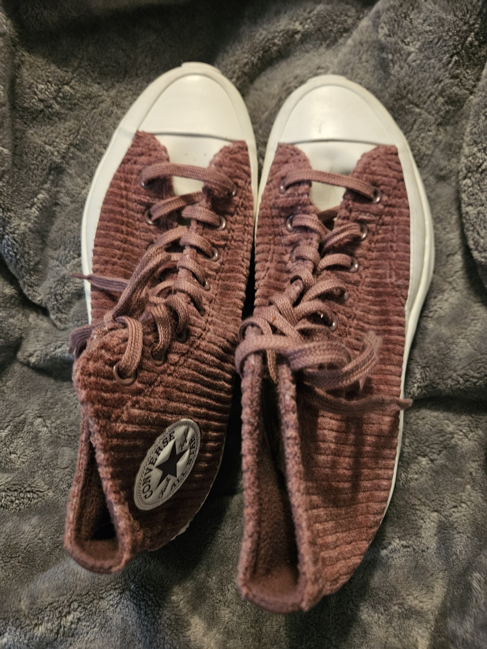 Converse Women's Corduroy High Top Sneakers in Mauve